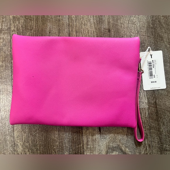 Ted Baker Pink Clutch with Gold Accents - Picture 2 of 3